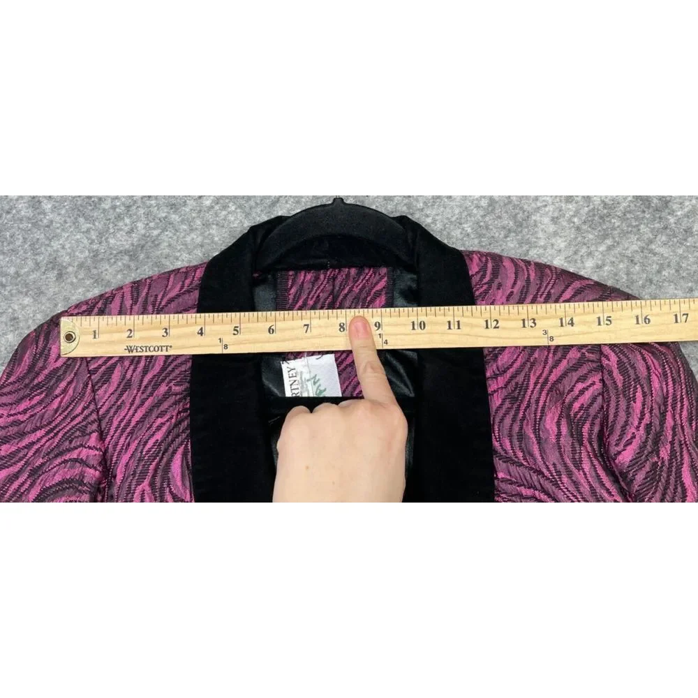 Vintage Elizabeth Courtney Bob Mackie Costumes Mens Jacket Theater Pink Black S